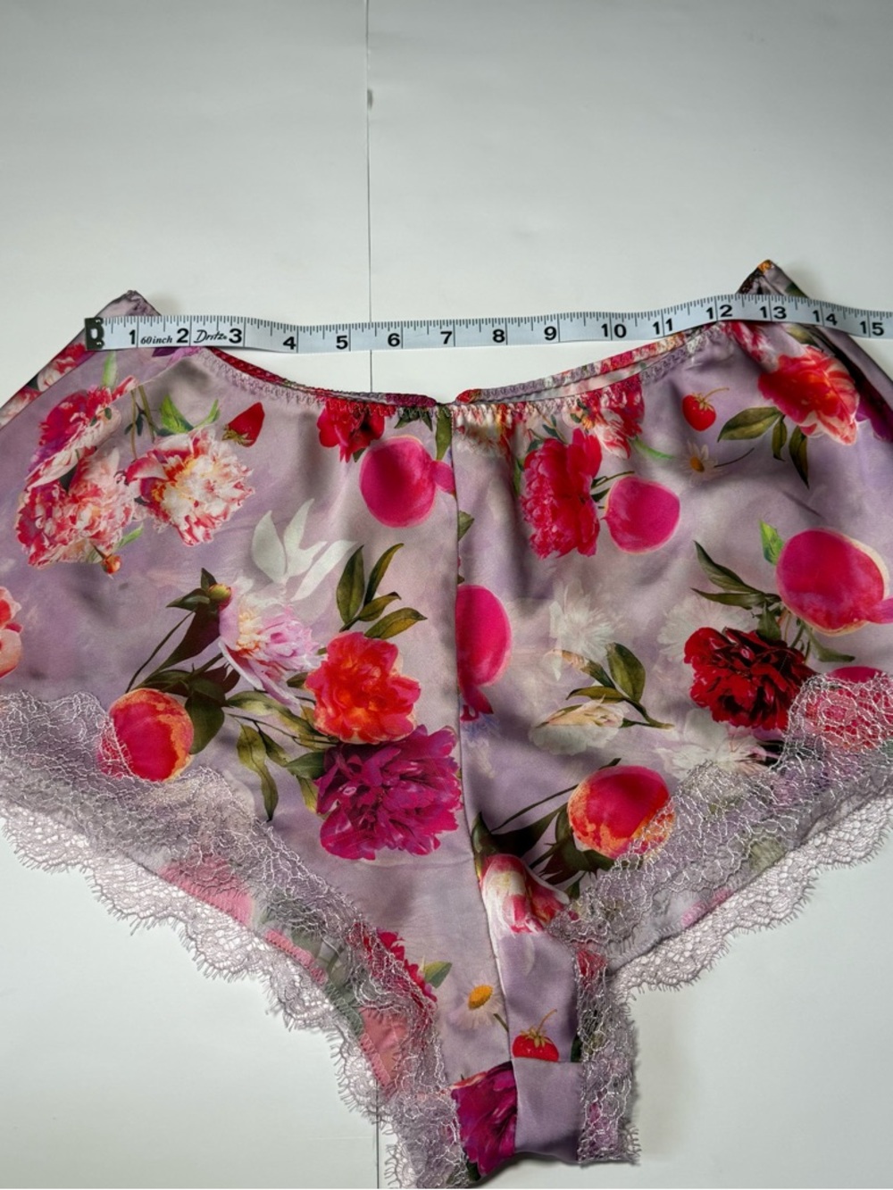 Victoria's Secret Lavender Floral‎ Satin Lace-Trim Sleep Shorts - Picture 5 of 6